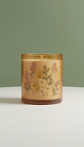 Wildflower amber candle in botanical wax
