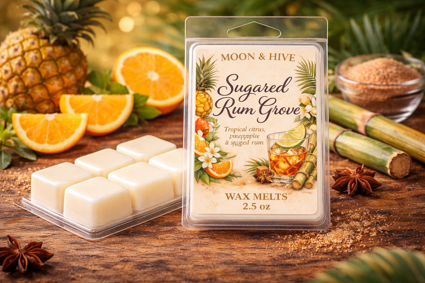 Sugared Rum Grove Wax Melt